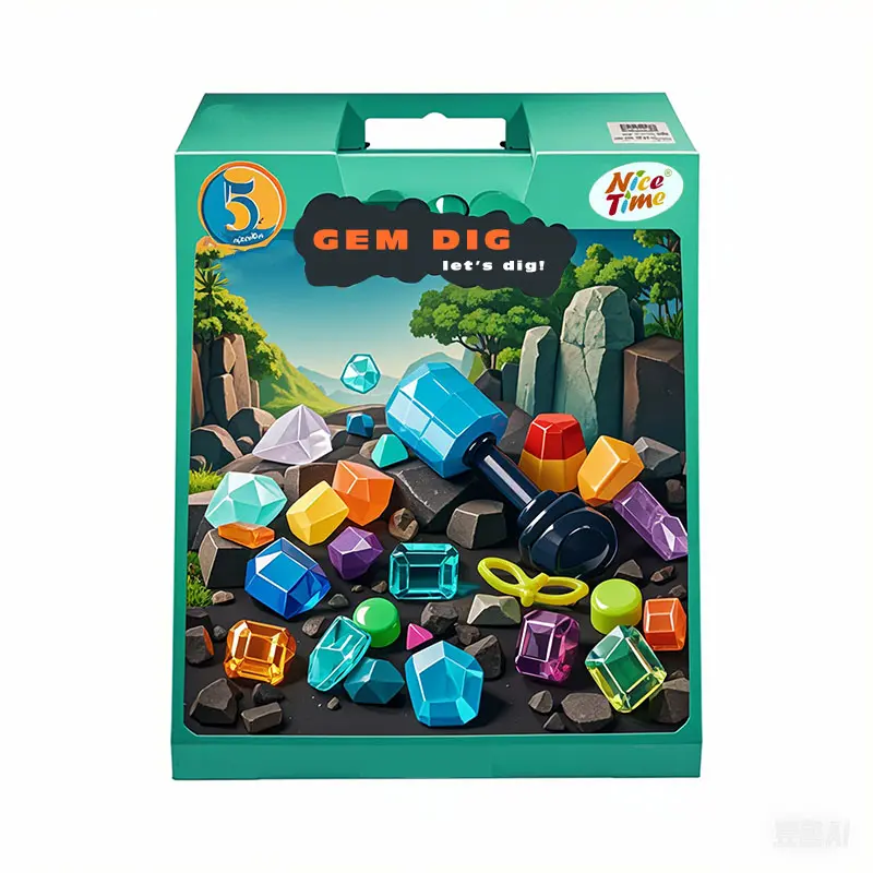 DIY gem archaeological dig set