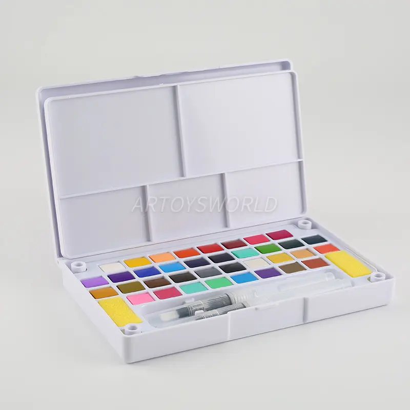36 Color Solid Watercolor Set with Pe...