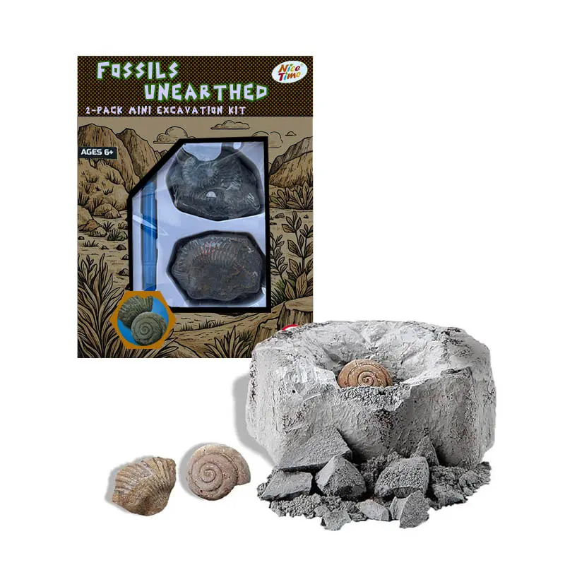 FOSSILS UNEARTHED 2-pack mini excavation kit